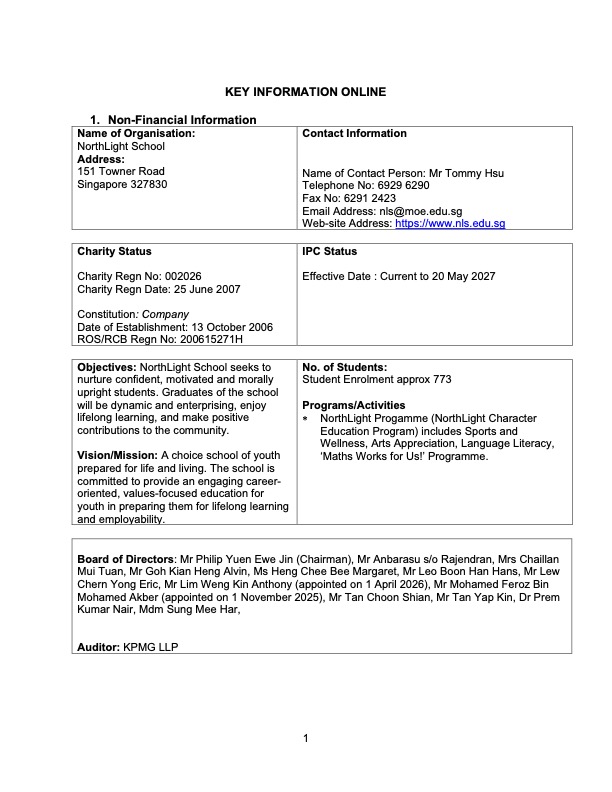 NLS finanical & non-financial info FY2023 to FY2025
